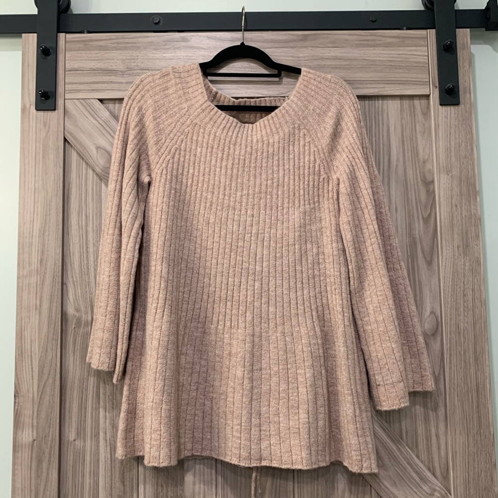 Pink Lauren Conrad Lace-up Sweater